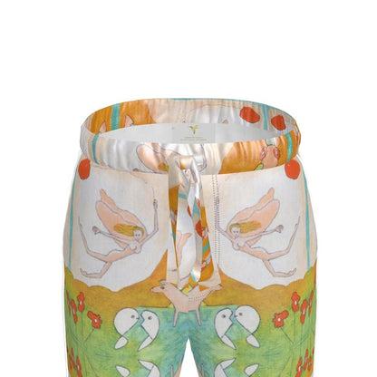 OK322. Luxe Pyjamabroek Dames: Womens Luxury Pyama Trousers: ID: 3070
