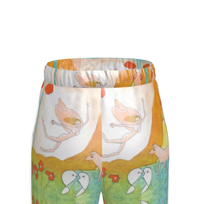 OK322. Luxe Pyjamabroek Dames: Womens Luxury Pyama Trousers: ID: 3070
