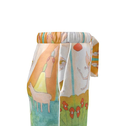 OK322. Luxe Pyjamabroek Dames: Womens Luxury Pyama Trousers: ID: 3070