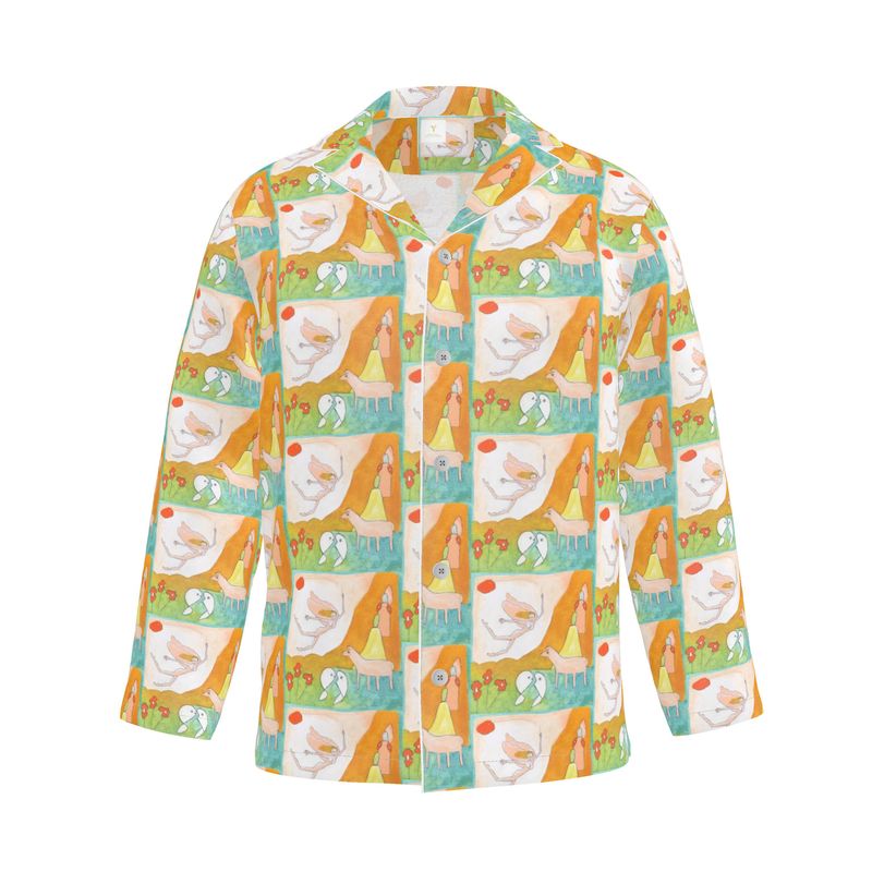 OK322. Mens Luxury Pyama Shirt: Trust in the Universe.