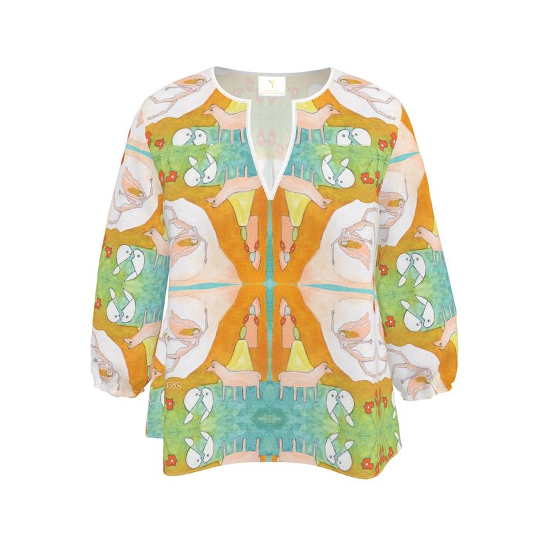OK322. Damesblouse: Trust the Univers. ID:2838.
