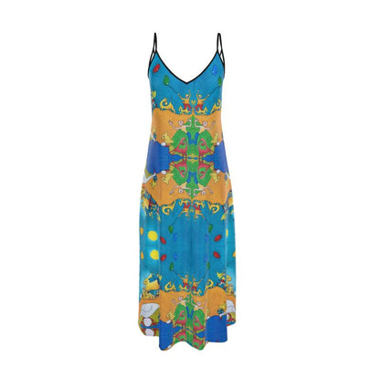 OK306. Slip Dress Maxi: Ballonnenoptocht.13. ID: 2821.