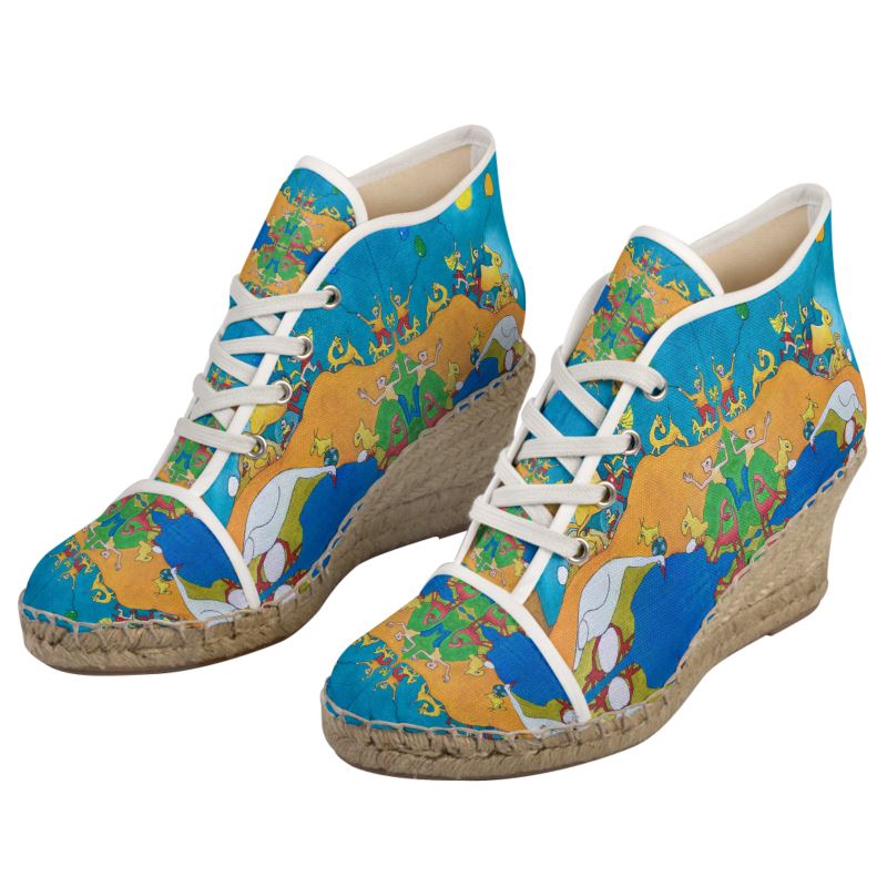 OK306. Vrouwen Espadrilles met Sleehak: Ballonnenoptocht.13. ID: