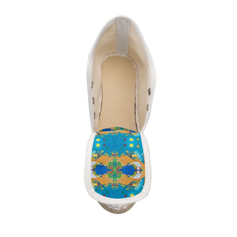 OK306. Vrouwen Espadrilles met Sleehak: Ballonnenoptocht.13. ID: