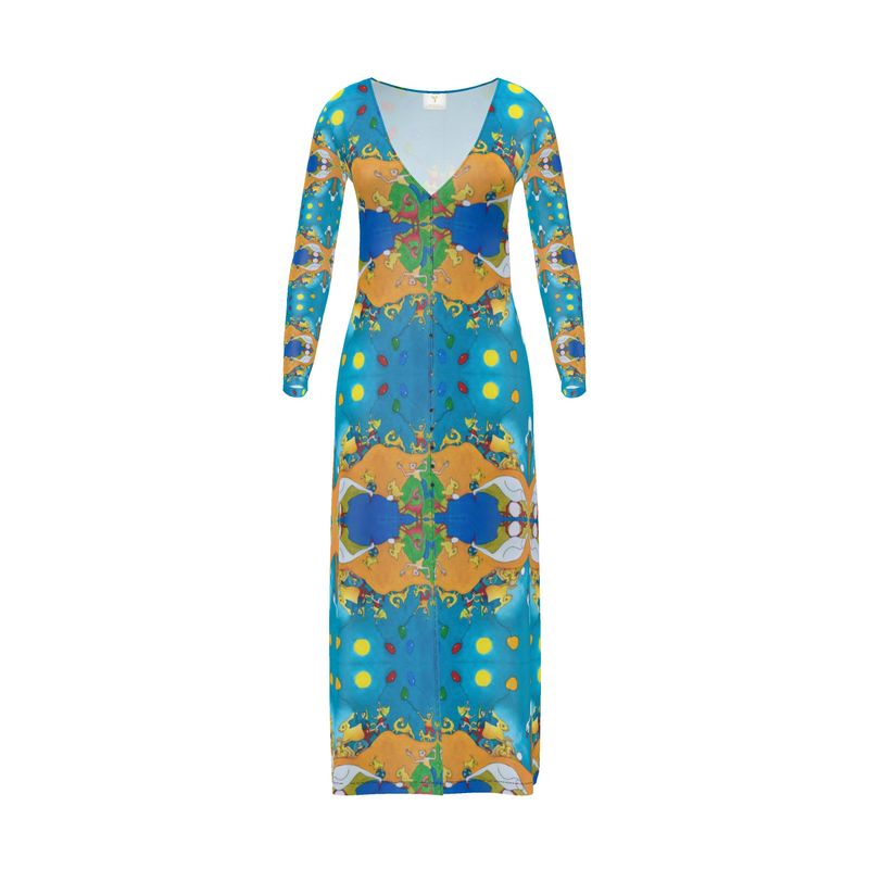OK306. Vrouwen Lange Cardigan: Ballonnenoptocht.13. ID: 2846.