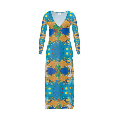 OK306. Vrouwen Lange Cardigan: Ballonnenoptocht.13. ID: 2846.