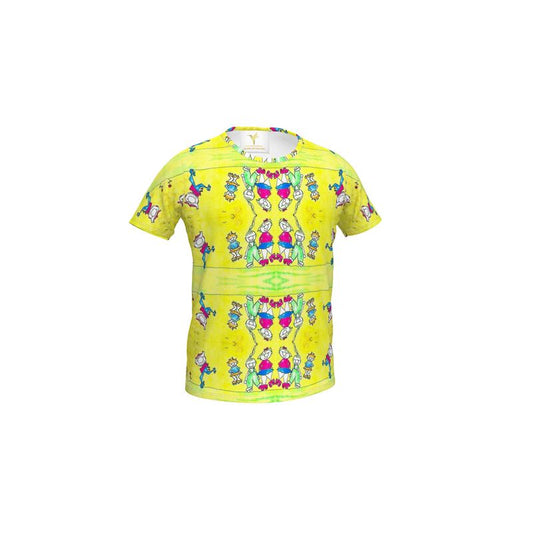 AQP444. Girls Premium T-Shirt: De Gnuitjes op rollerskates.