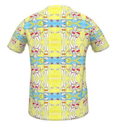 AQP445. Girls Premium T-Shirt: Aan het Strand.