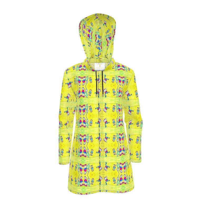 AQP444. Womns Hooded Rain Mac: De Gnuitjes op Rollerskates.