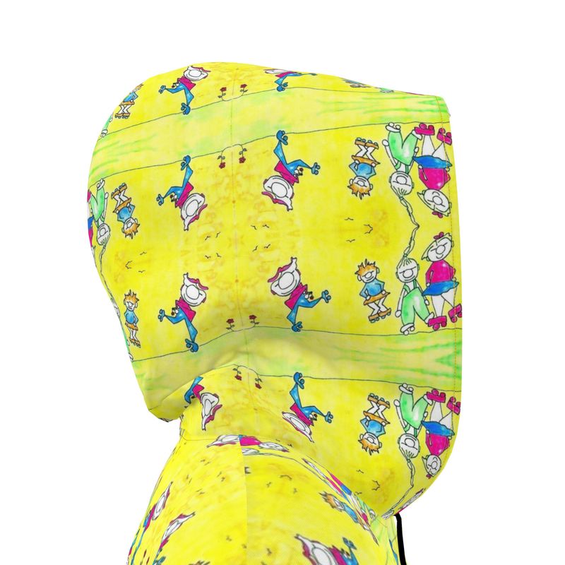 AQP444. Womns Hooded Rain Mac: De Gnuitjes op Rollerskates.