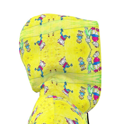 AQP444. Womns Hooded Rain Mac: De Gnuitjes op Rollerskates.