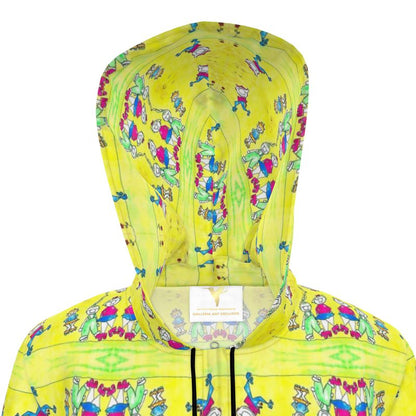 AQP444. Womns Hooded Rain Mac: De Gnuitjes op Rollerskates.