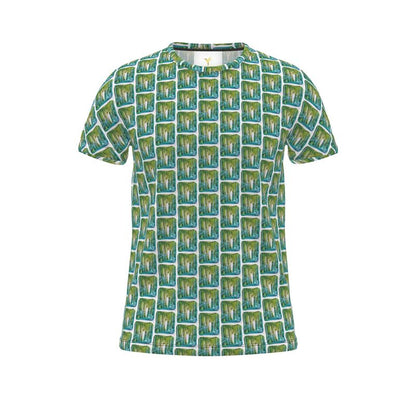 OG105. All oover print T-Shirt: De vuurtoren van Scheveningen.