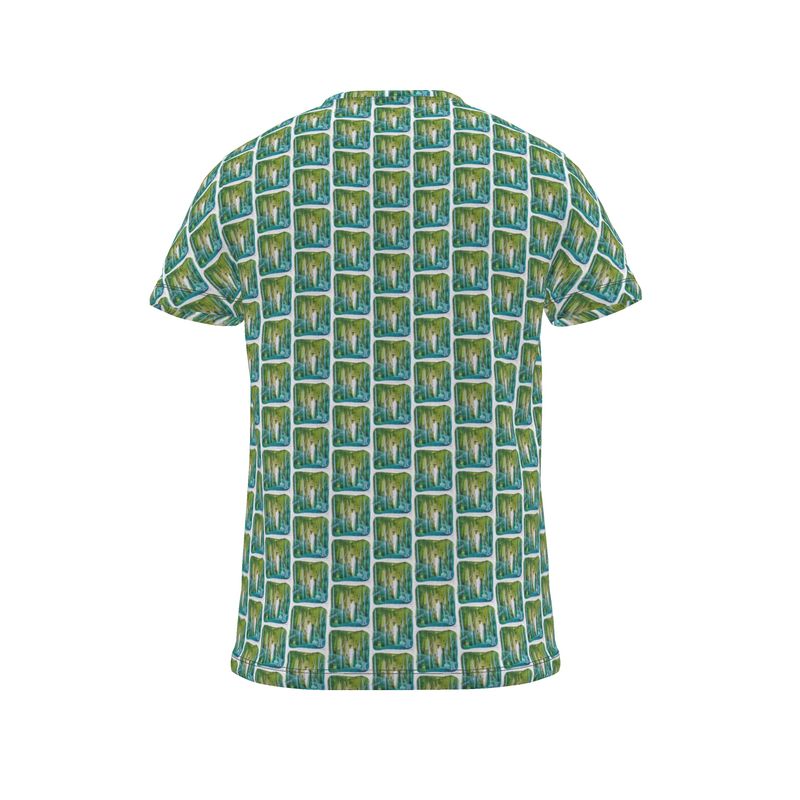 OG105. All oover print T-Shirt: De vuurtoren van Scheveningen.