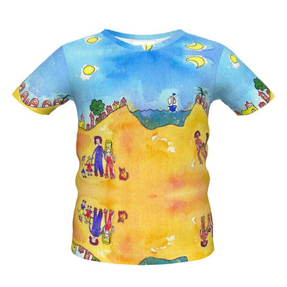 AQP486. Boys Premium T-Shirt: De twee kanten van de wereld.