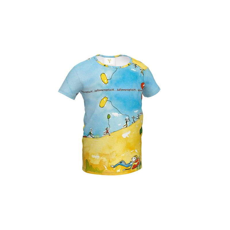 AQP415. Girls T-Shirt: Ballonnenoptocht. ID:2997.