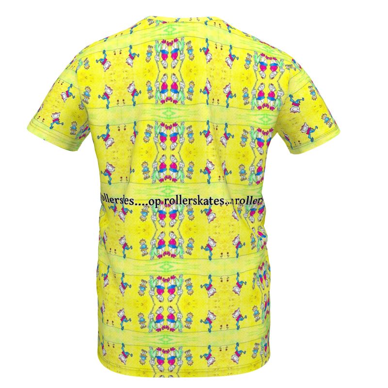 AQP444. Meisjes T-Shirt: De Gnuitjes op rollerskates.