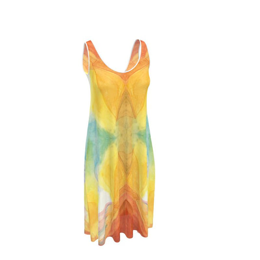 AQS1230. Slleeveless Midi Dress: Ik heb je Lief