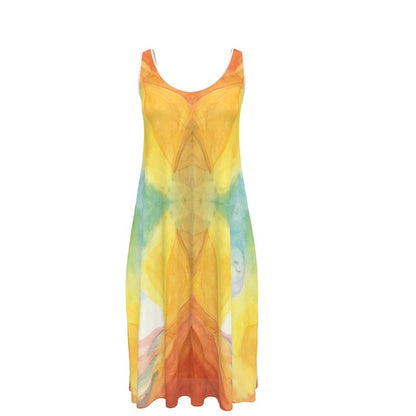 AQS1230. Slleeveless Midi Dress: Ik heb je Lief