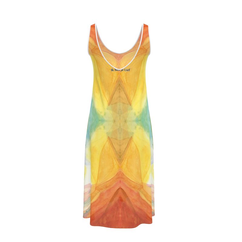AQS1230. Slleeveless Midi Dress: Ik heb je Lief