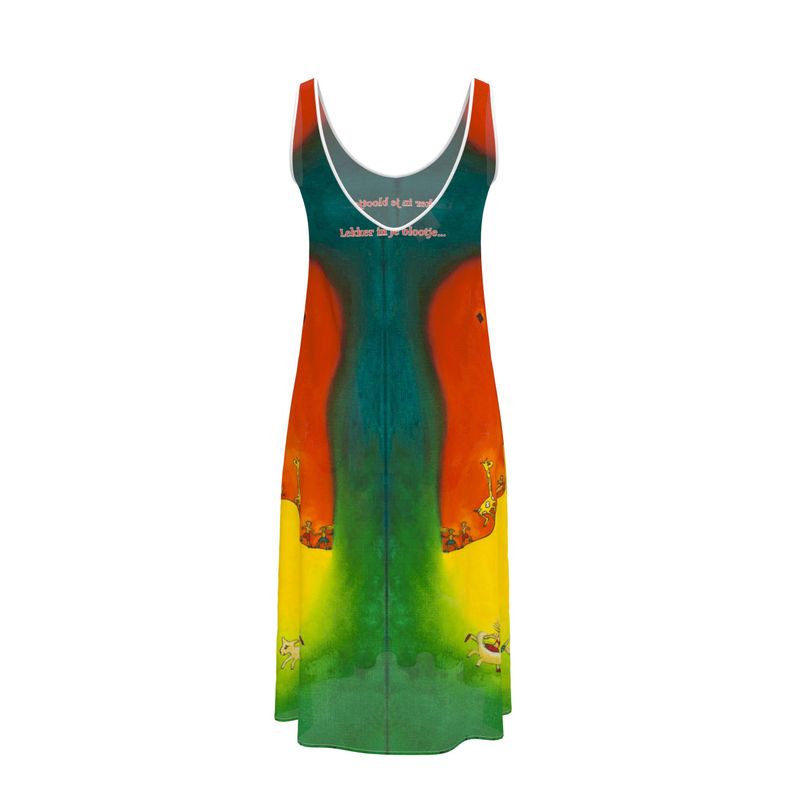 OK292. Sleeveless Midi Dress: Lekker in je blootje