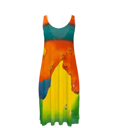 Mouwloze Midi Jurk