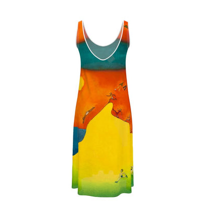 Mouwloze Midi Jurk