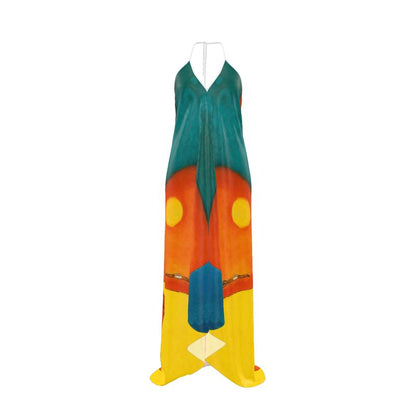 Halterjurk met open rug