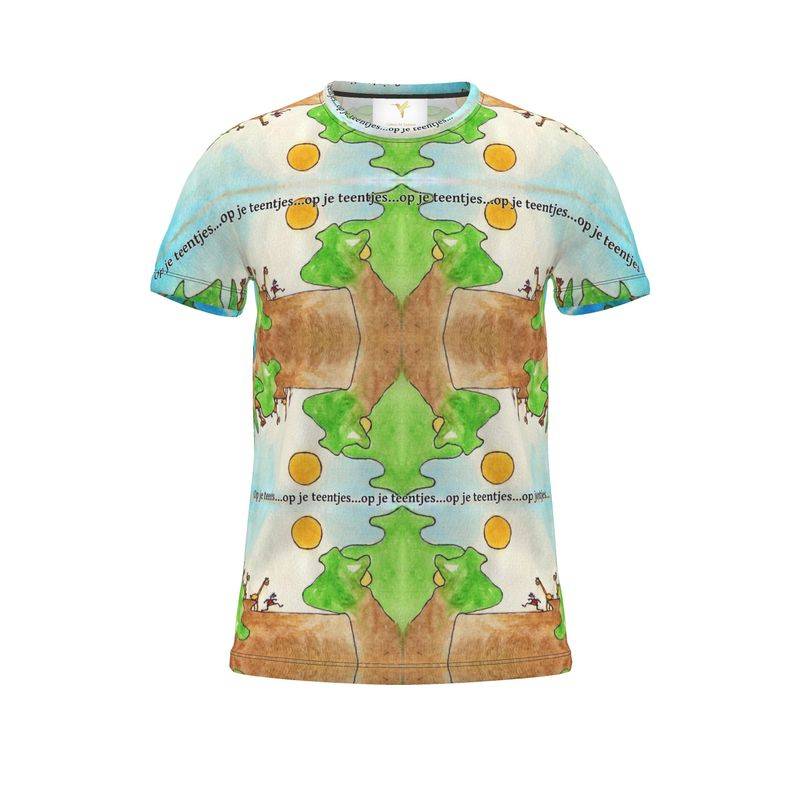 AQP578. Op je teentjes. Product: T-shirt Op Maat.