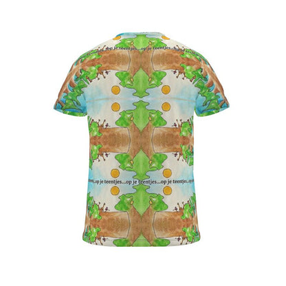 AQP578.Gepersonaliseerd T-shirt Op Maat: Op je teentjes.