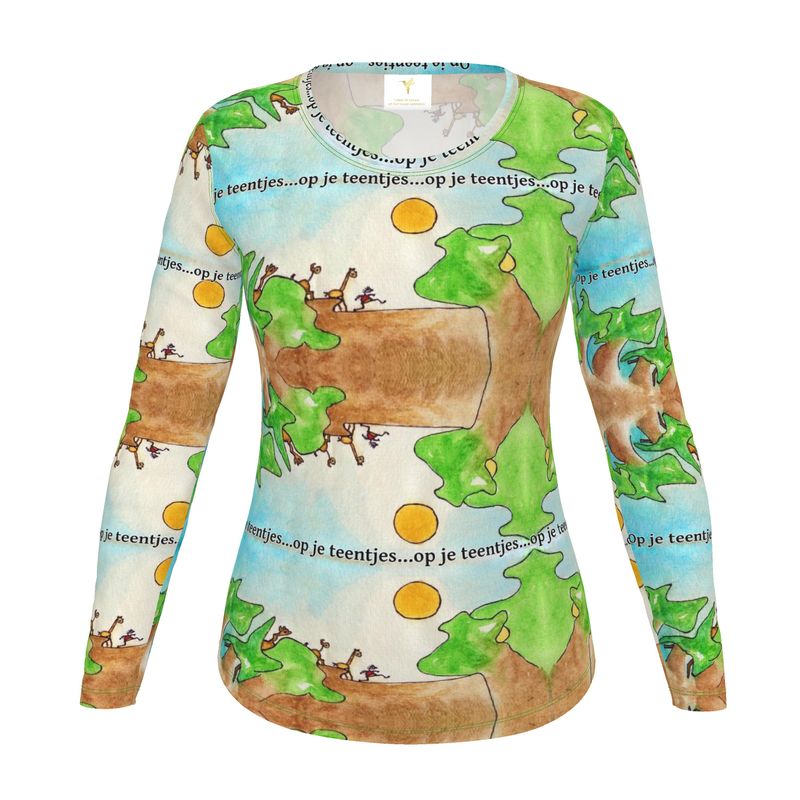 AQP578. Dames T-shirt: Op je teentjes.