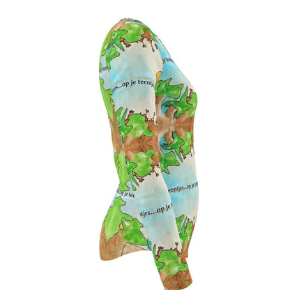 AQP578. Dames T-shirt: Op je teentjes.