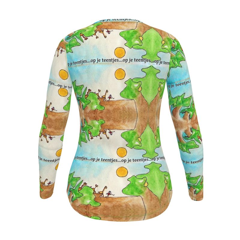 AQP578. Dames T-shirt: Op je teentjes.