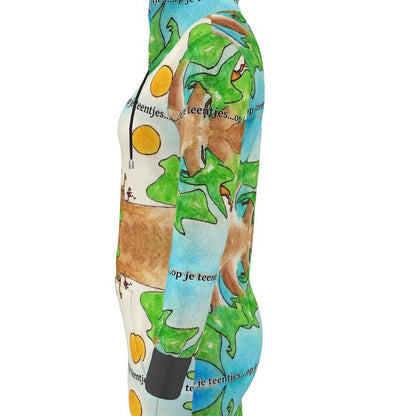 AQP578. Hoodie Jurk: Op je teentjes.