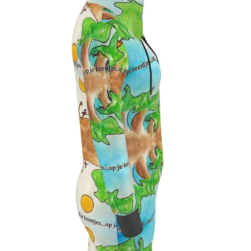 AQP578. Hoodie Jurk: Op je teentjes.