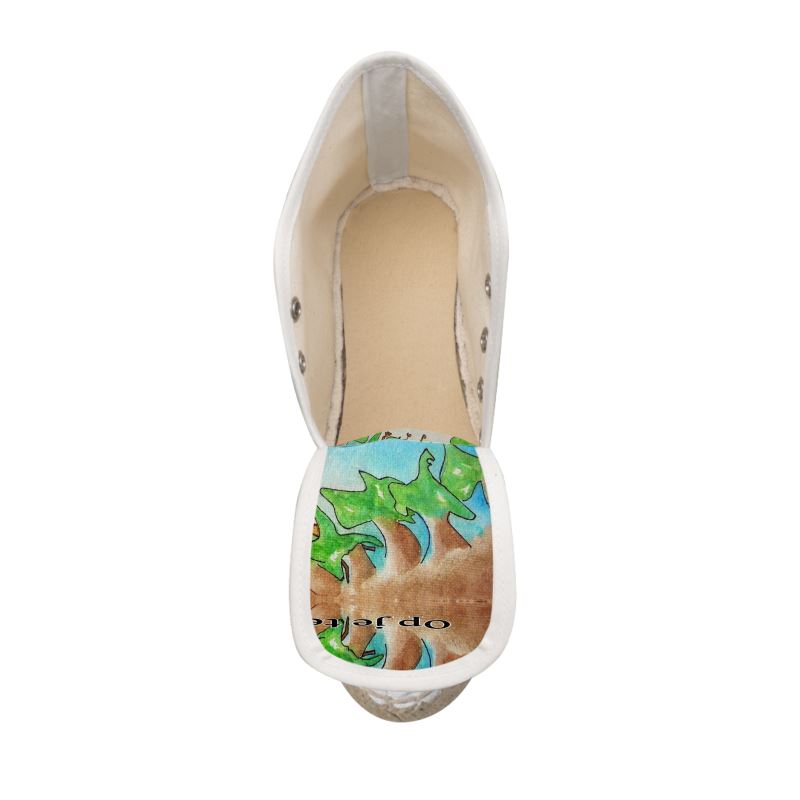 AQP578. Dames Espadrilles Sleehak: Op je teentjes.