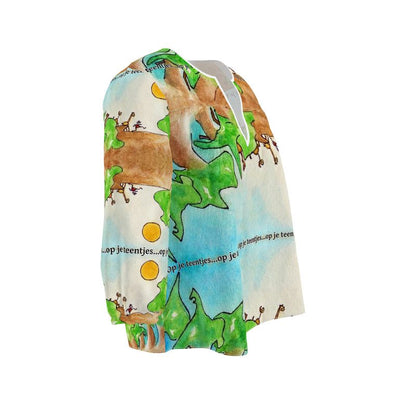 AQP578. Damesblouse: Op je teentjes.