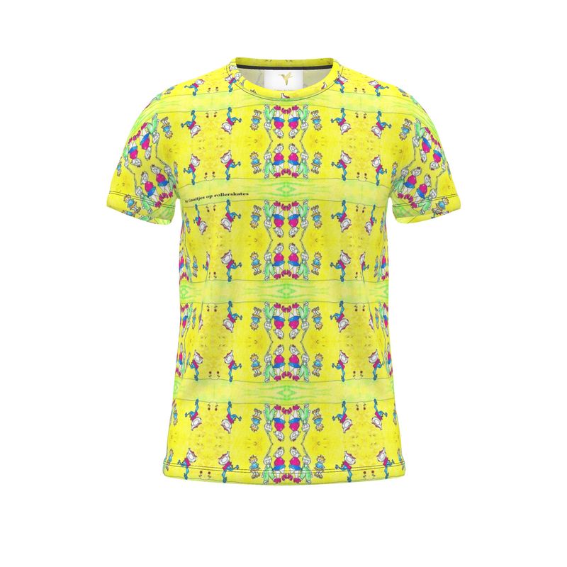 AQP444. T-shirt Op Maat: Gnuitjes op rollerskates