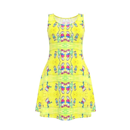 AQP444. Skater Dress: De Gnuitjes op rollerskates.