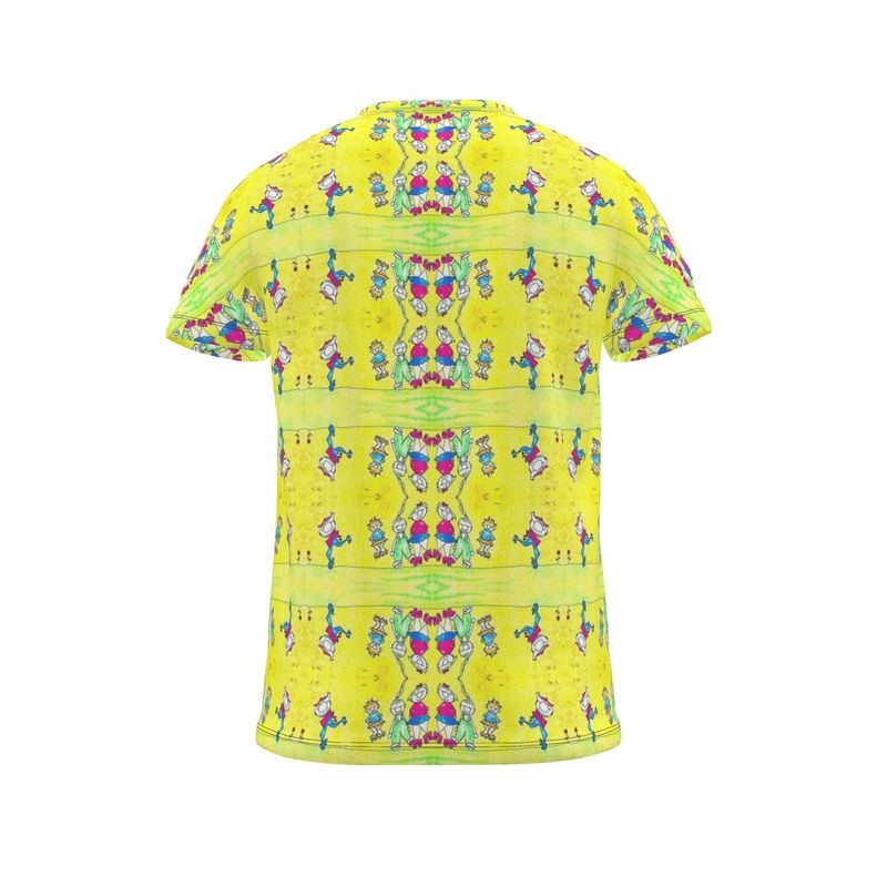 AQP444. Gepersonaliseerd T-shirt Op Maat: De Gnuitjes op rollerskates.