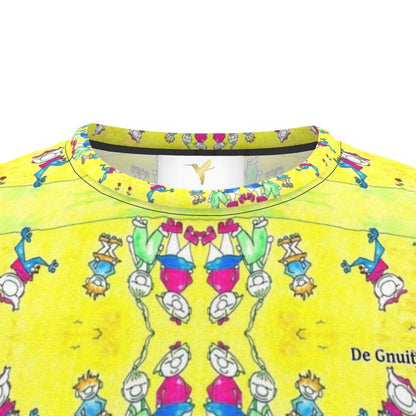 AQP444. Gepersonaliseerd T-shirt Op Maat: De Gnuitjes op rollerskates.