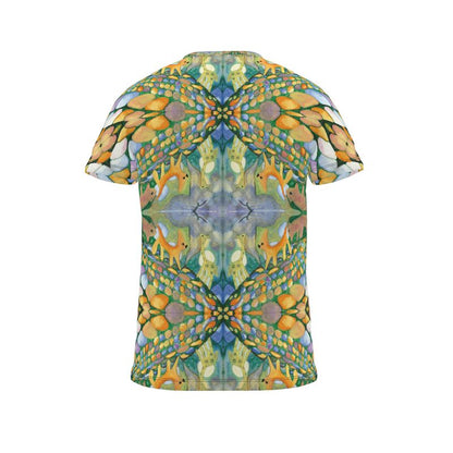 AQ330. Cut and Sew All Over Print T-Shirt: Waar de Vogel Vloog...