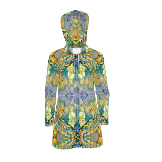 AQ330. Womens Hooded Rain Mac: Waar de Vogel Vloog...