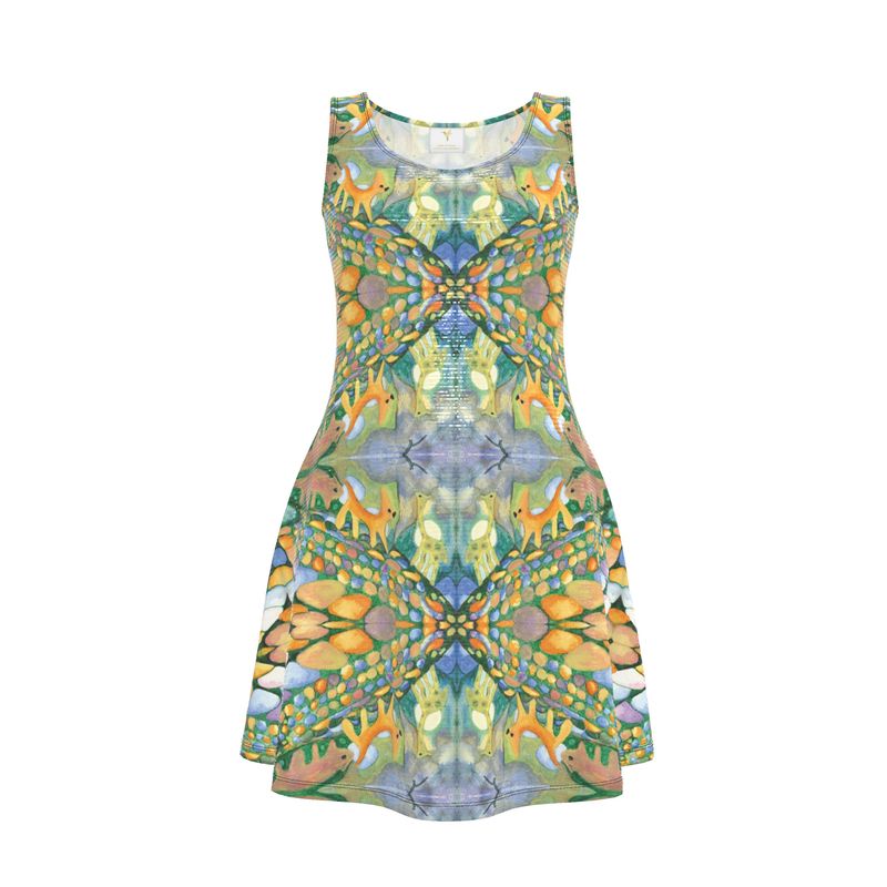 AQ330. Skater Dress: Waar de vogel Vloog...