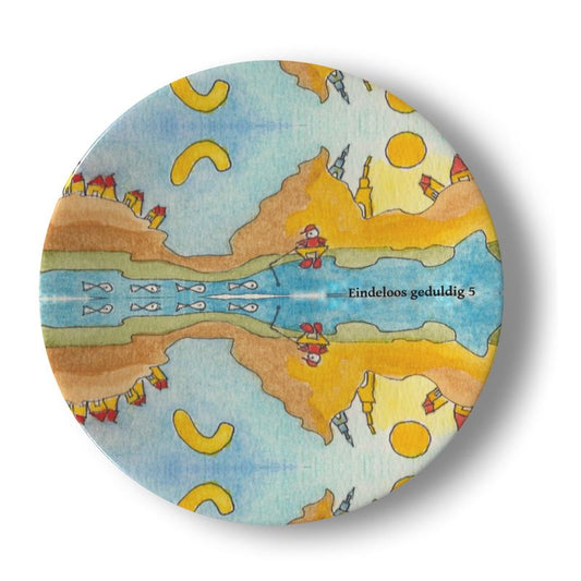 AQP553. Bord van Porcelein: Eindeloos Geduldig.5.