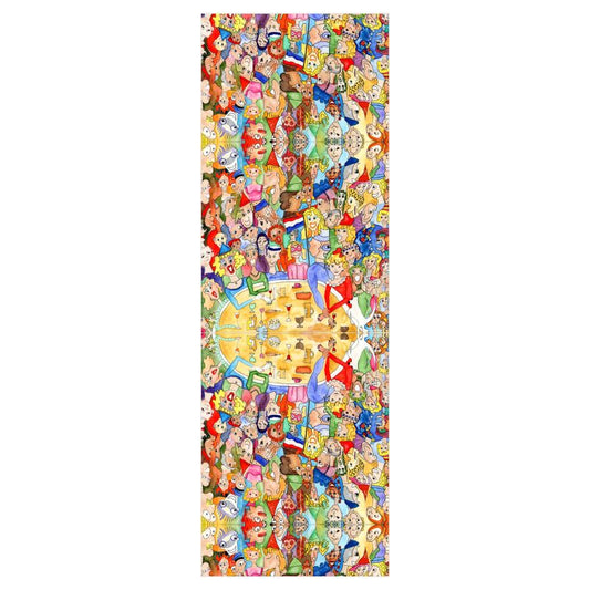 AQP443. Twee Voile Curtains: 100x300: O, Happy Day.