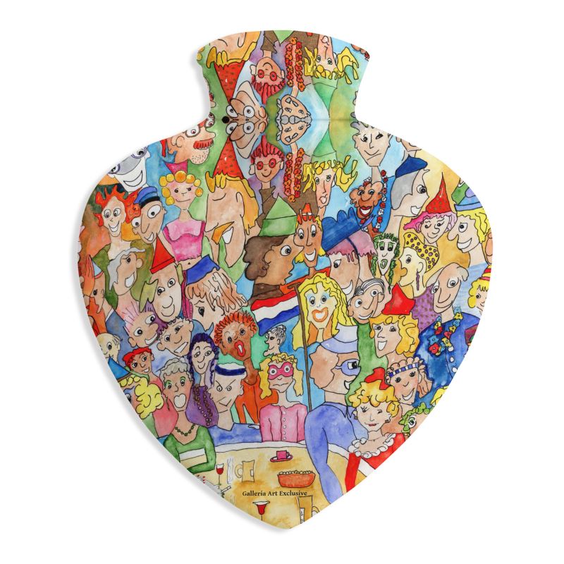 AQP443. Heart Hot Water Bottle: O, Happy Day.