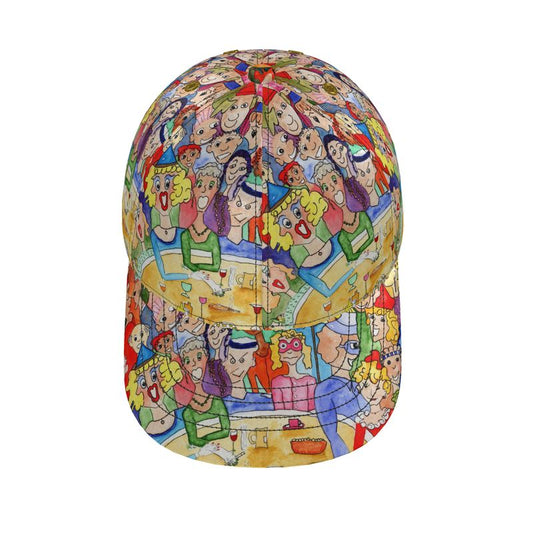 AQP443. 100 % Silk Satin: Baseball Cap: O, Happy Day.