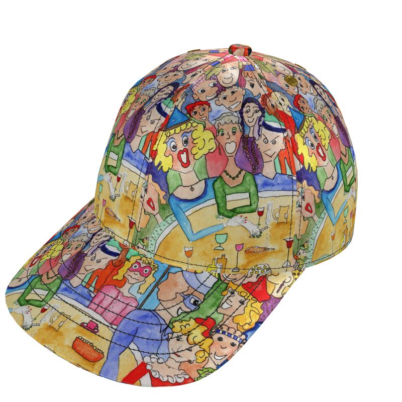 AQP443. 100 % Silk Satin: Baseball Cap: O, Happy Day.