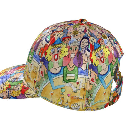 AQP443. 100 % Silk Satin: Baseball Cap: O, Happy Day.